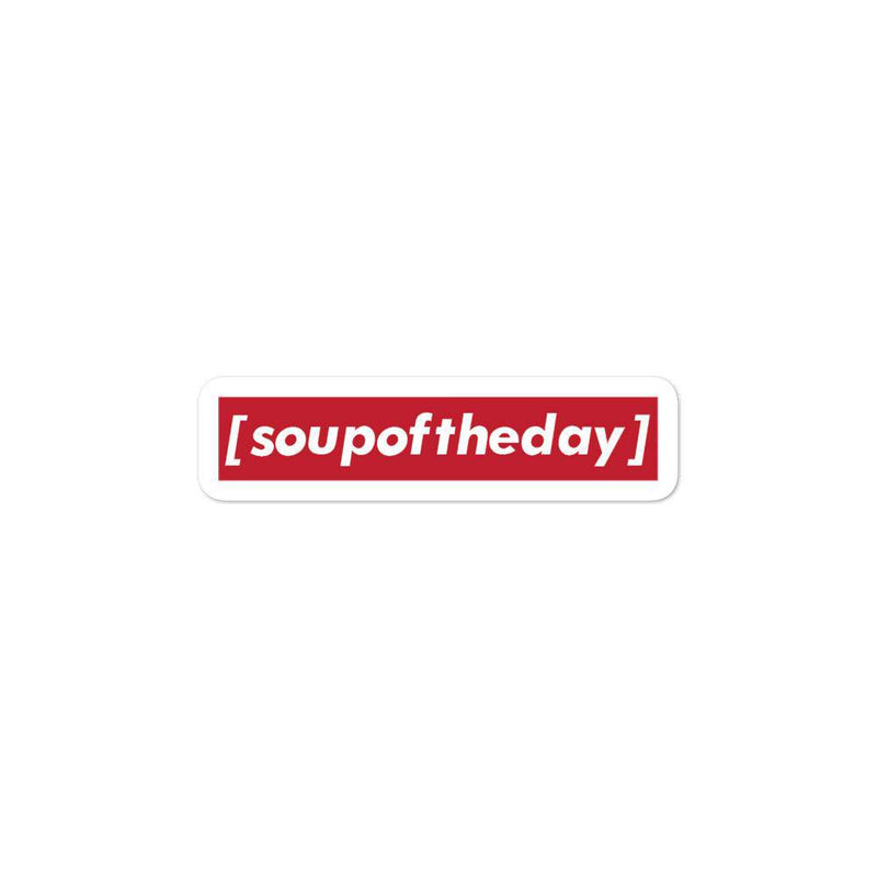 [soupoftheday] Logo Sticker - [ s o u p o f t h e d a y ] - Thoughts In Threads