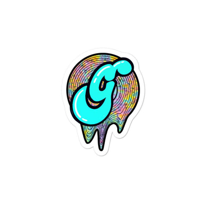 Groovy Slaps Cyan Sticker - Groovy J - Thoughts In Threads