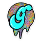 Groovy Slaps Cyan Sticker - Groovy J - Thoughts In Threads